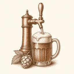 Private beer tap beside the tub